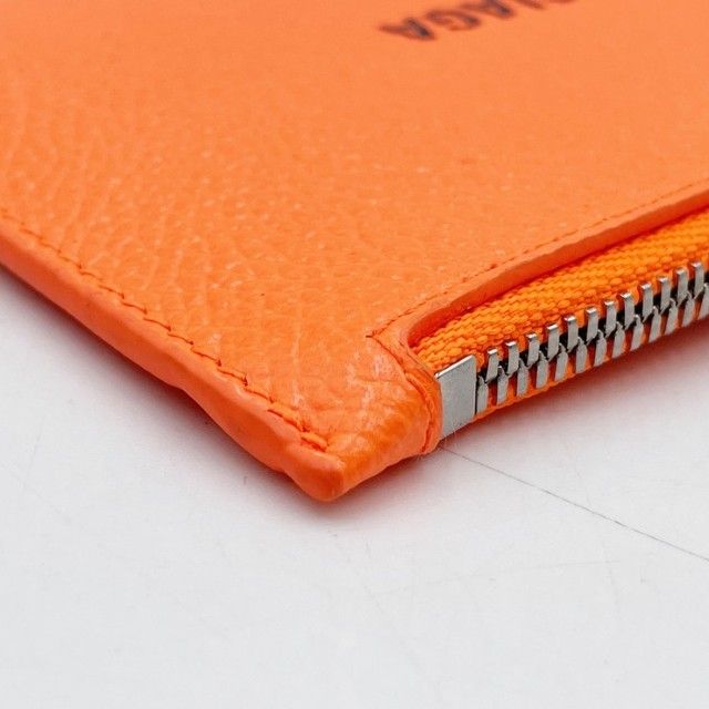 Balenciaga Coin Case Fragment Orange Leather Card — view 6
