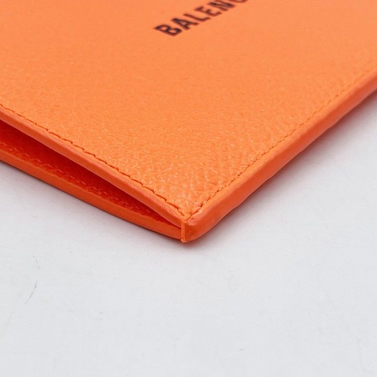 Balenciaga Coin Case Fragment Orange Leather Card — view 5