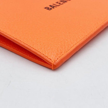 Balenciaga Coin Case Fragment Orange Leather Card — view 5