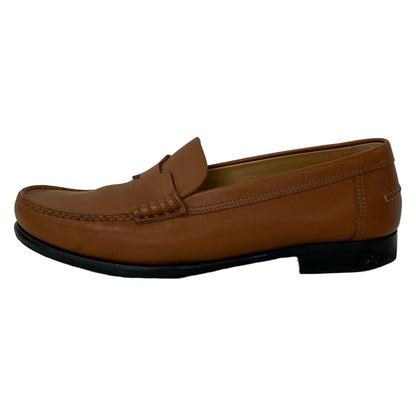 Hermes Loafers 37.5 Kennedy Brown Leather