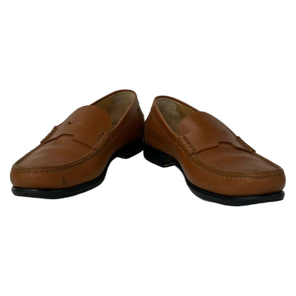Hermes Loafers 37.5 Kennedy Brown Leather — view 2