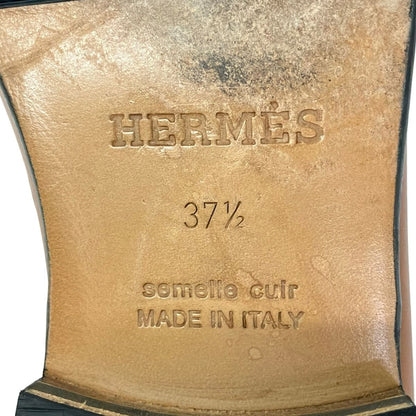 Hermes Loafers 37.5 Kennedy Brown Leather — view 6