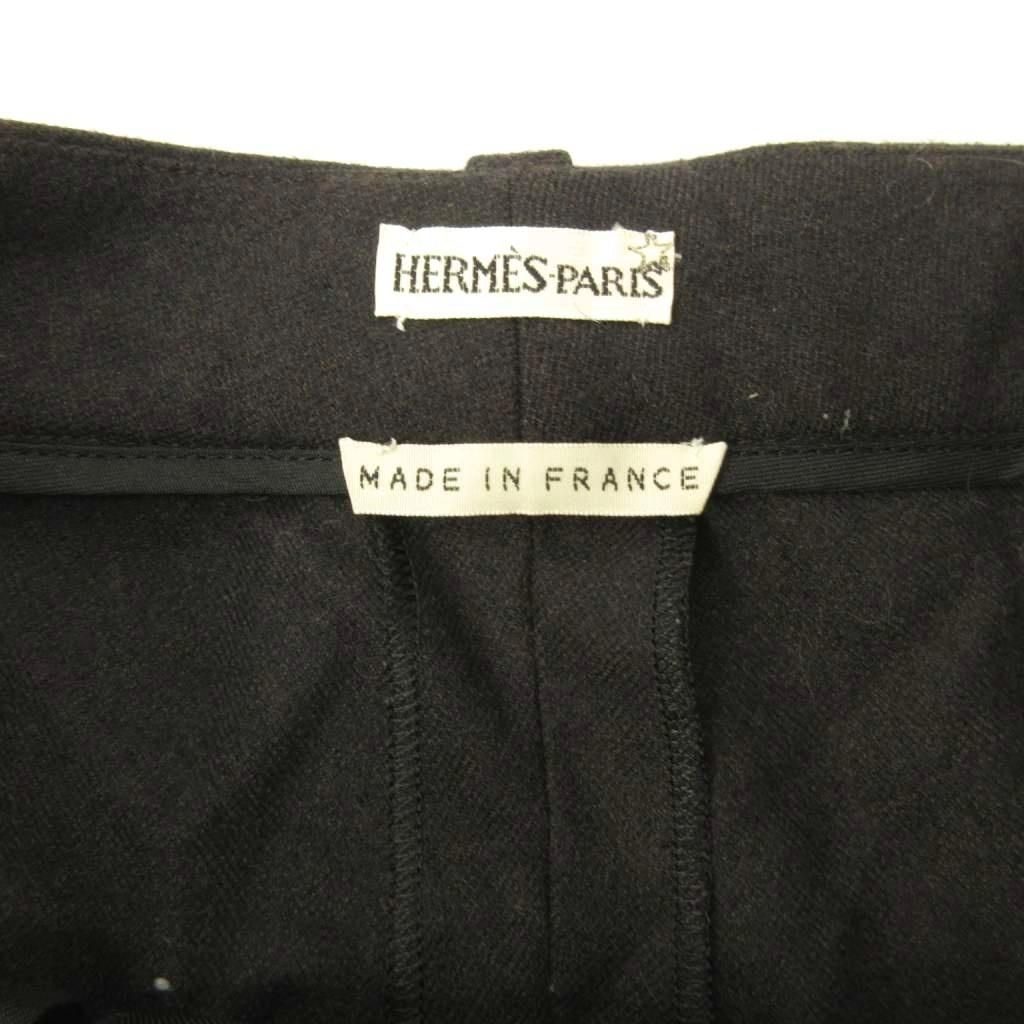 Hermes Martin Margiela Era Pants Trousers Straight Zip Fly Wool 36 Black Stk — view 7