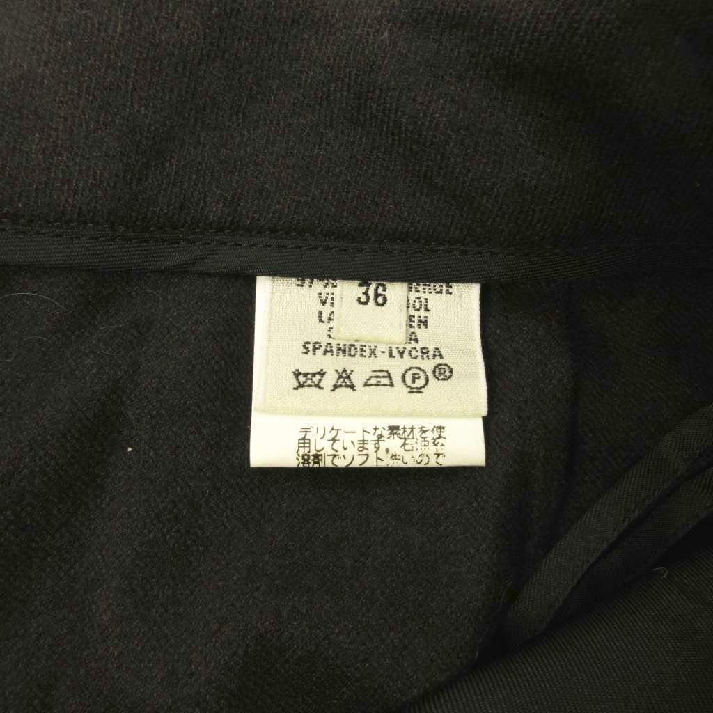 Hermes Martin Margiela Era Pants Trousers Straight Zip Fly Wool 36 Black Stk — view 8