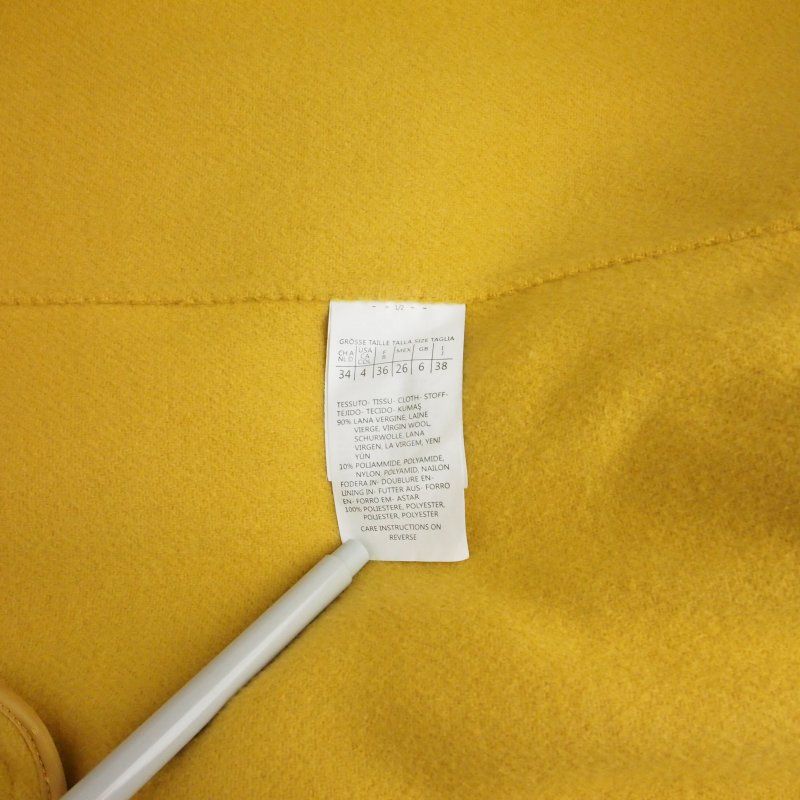 Max Mara Weekend Line Wool Coat Jacket 38 Yellow — view 7