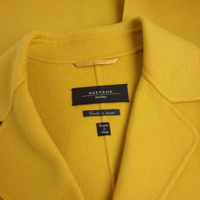 Max Mara Weekend Line Wool Coat Jacket 38 Yellow — view 6