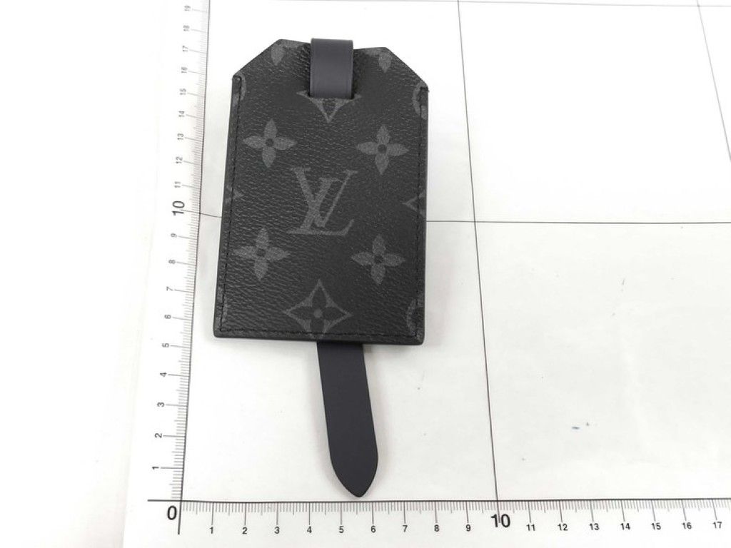 Louis Vuitton Name Tag Porto a Dos Less Black Monogram Eclipse Luggage Tag — view 2