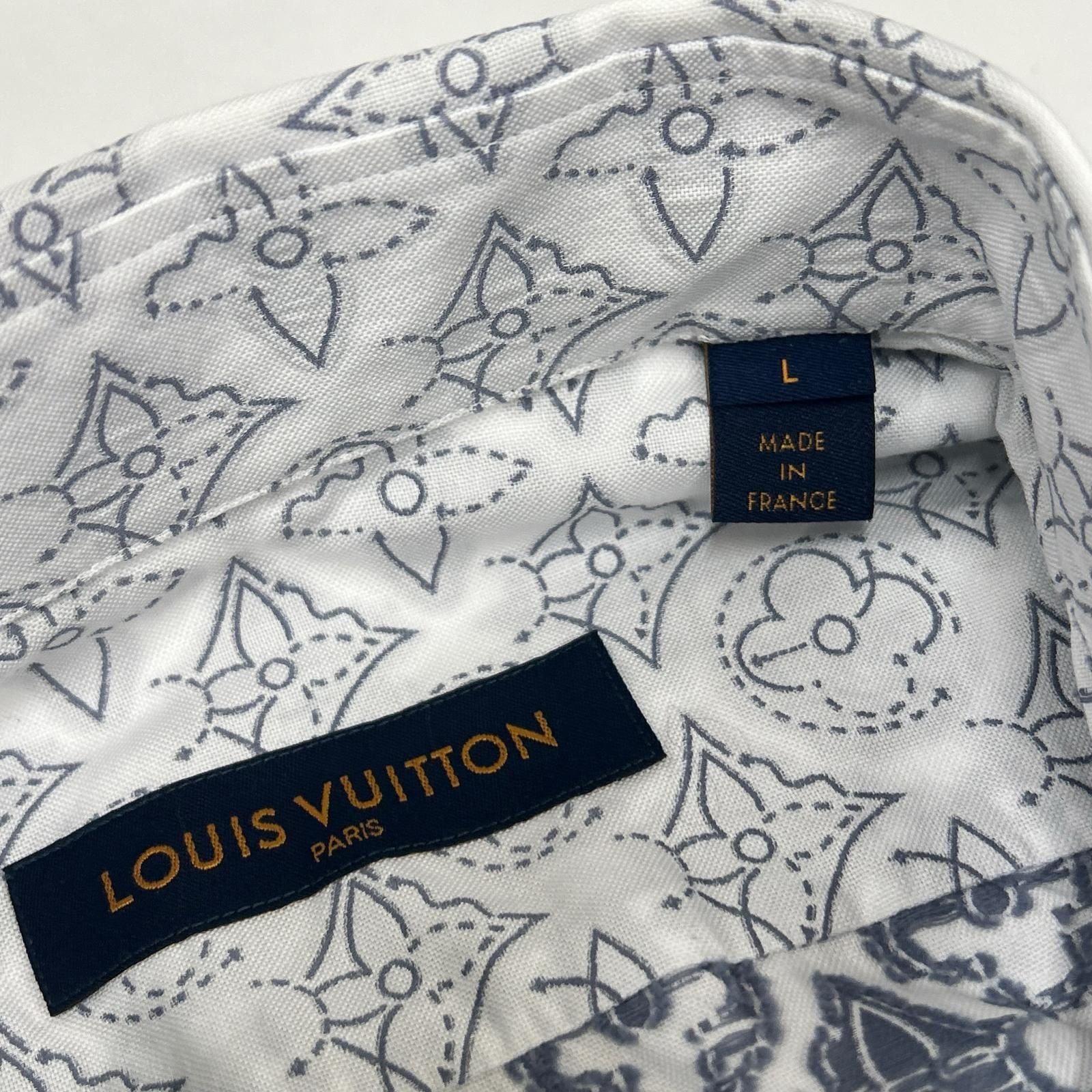 Louis Vuitton Eo4 White Monogram Flower Shirt — view 4