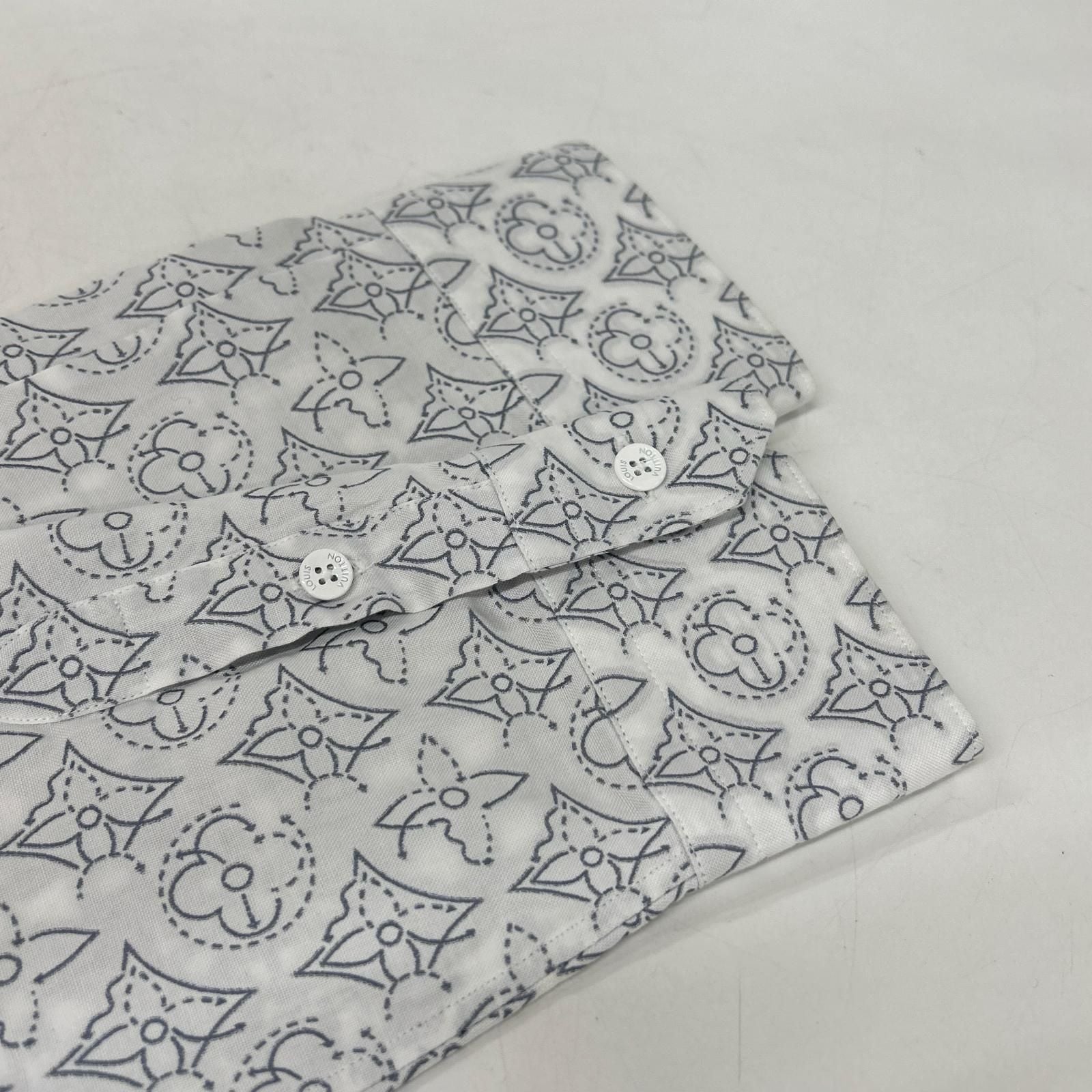 Louis Vuitton Eo4 White Monogram Flower Shirt — view 7