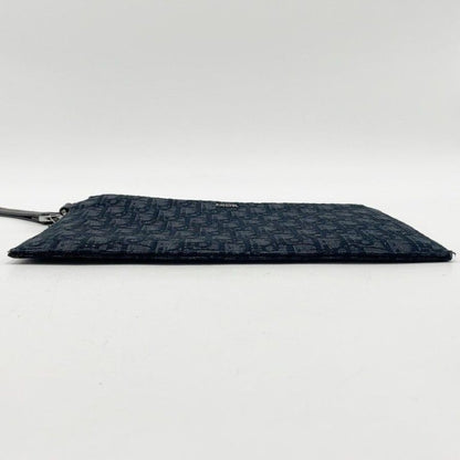 Dior Clutch Black Canvas Leather Second Silver — view 3