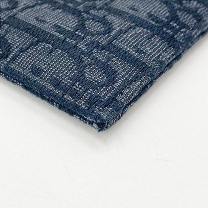 Dior Clutch Black Canvas Leather Second Silver — view 4