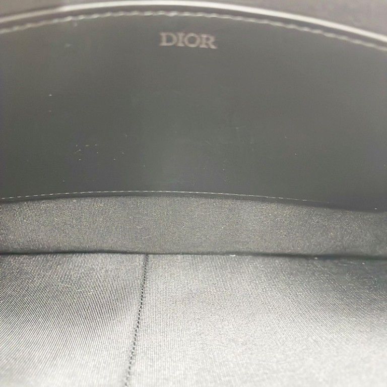 Dior Clutch Black Canvas Leather Second Silver — view 7