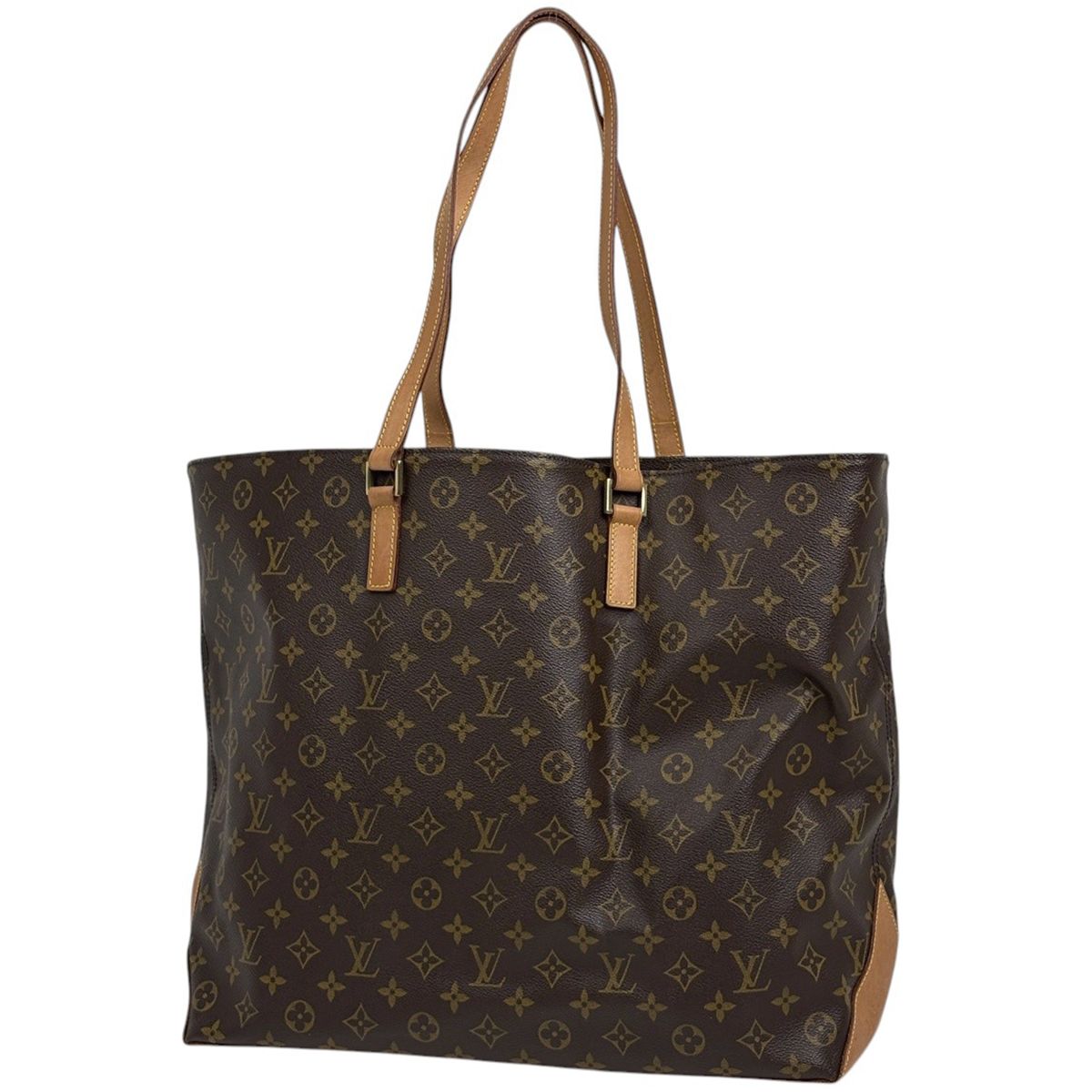 Louis Vuitton Cabas Alto Shoulder Bag Tote Monogram Brown