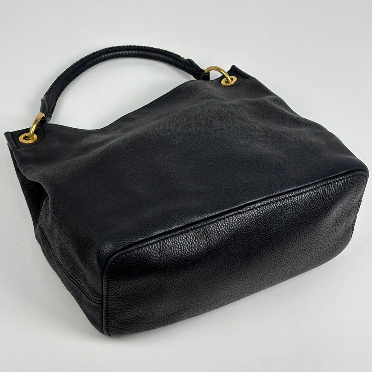 Prada Logo Shoulder Bag Leather Nero — view 2