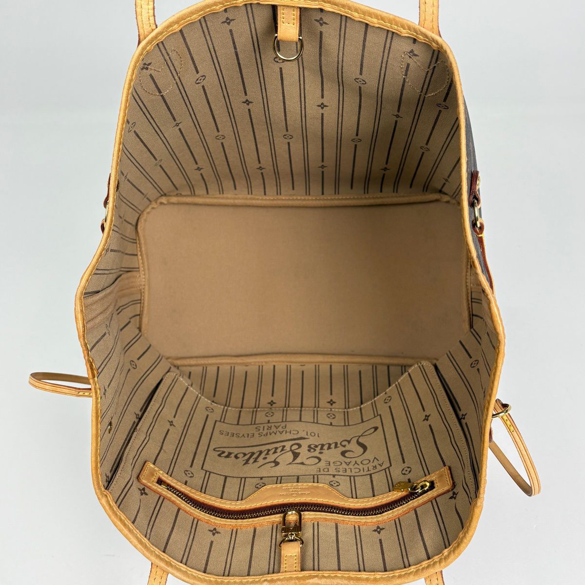 Louis Vuitton Neverfull MM Shoulder Bag Tote Monogram Brown — view 9