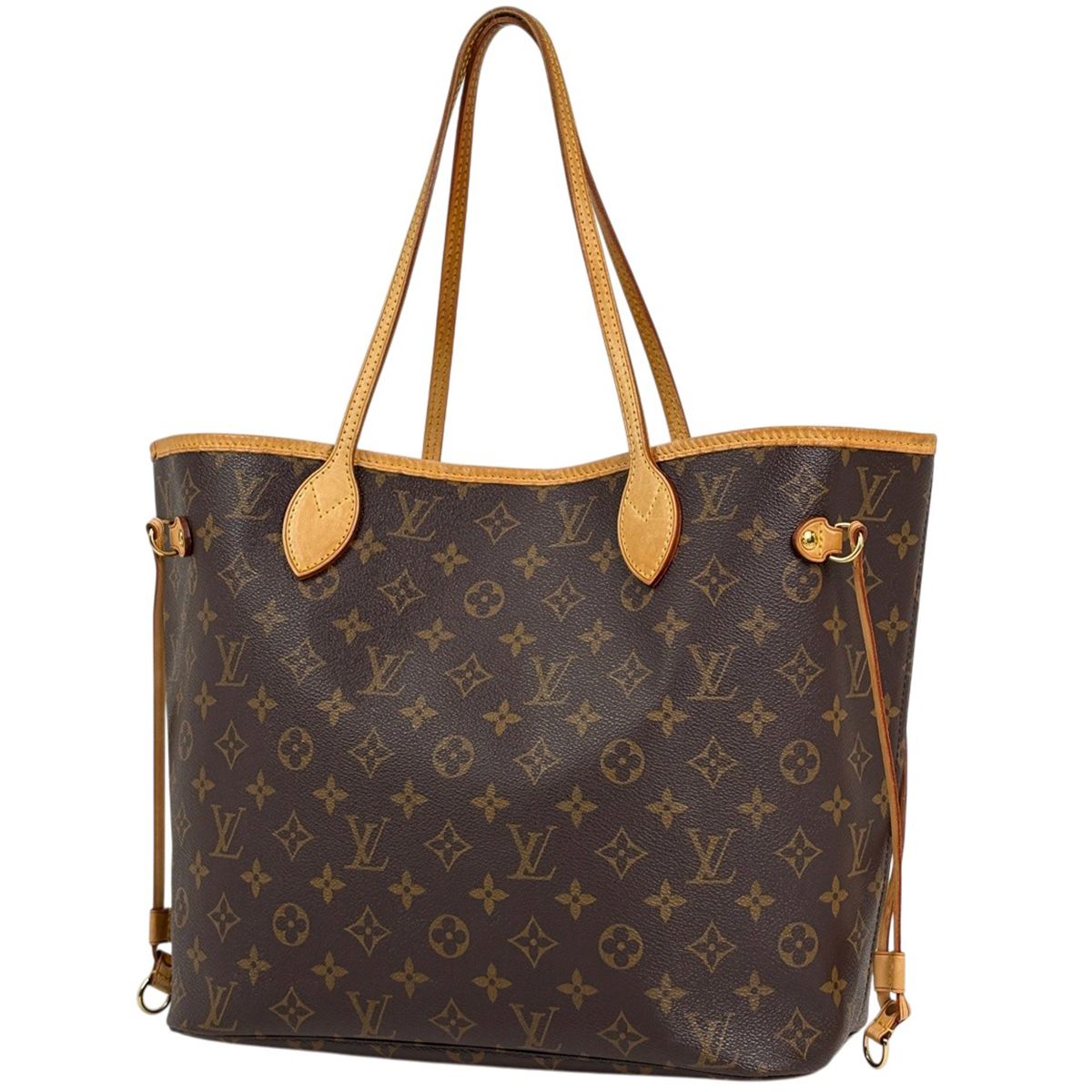 Louis Vuitton Neverfull MM Shoulder Bag Tote Monogram Brown