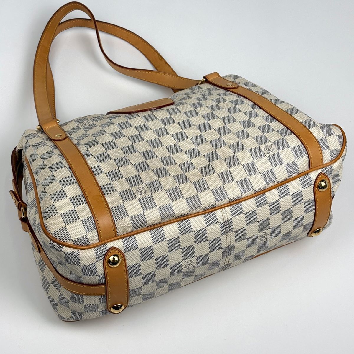 Louis Vuitton Streza PM Tote Shoulder Bag Damier Azur White — view 2