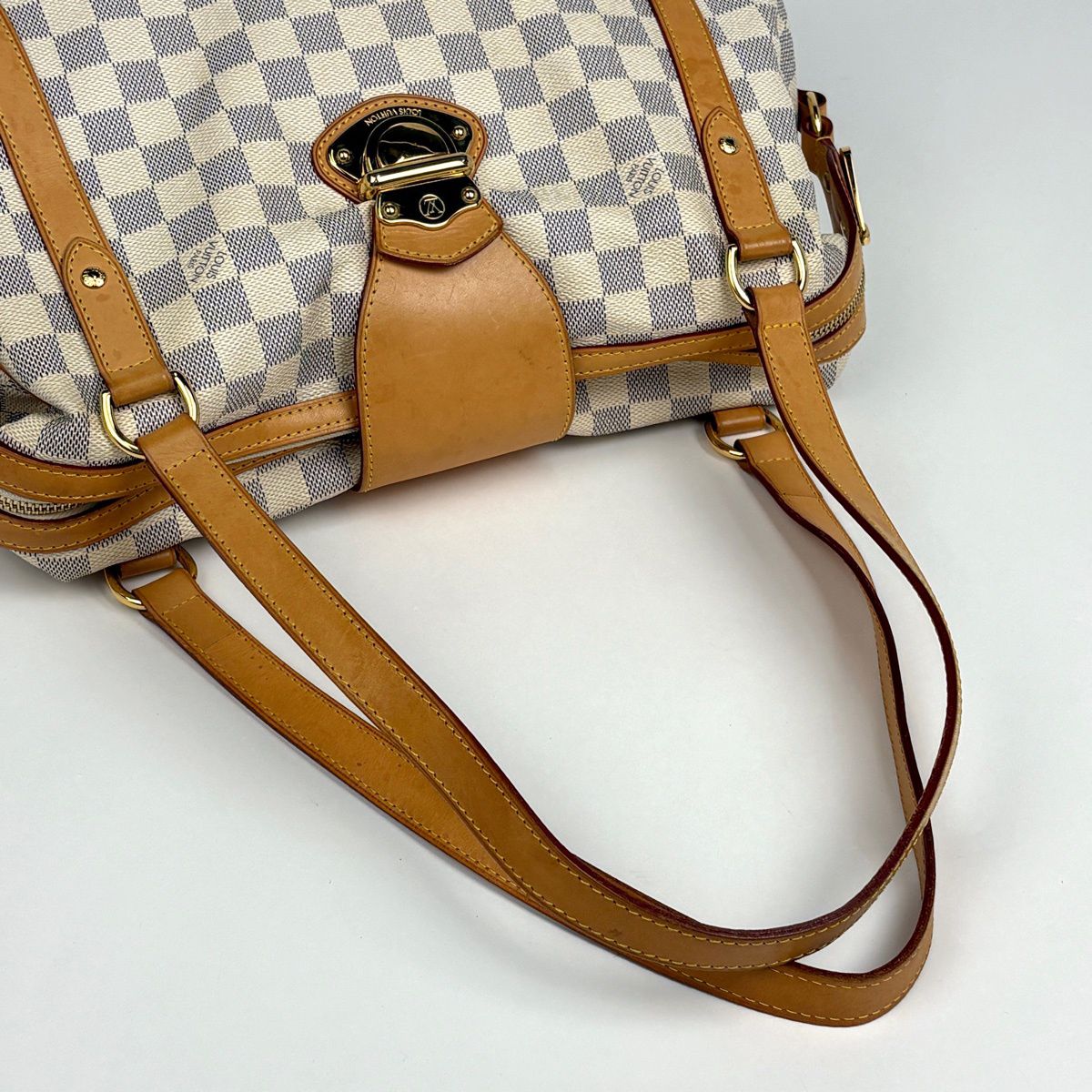 Louis Vuitton Streza PM Tote Shoulder Bag Damier Azur White — view 8