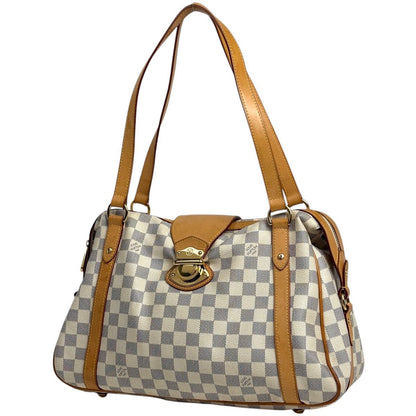 Louis Vuitton Streza PM Tote Shoulder Bag Damier Azur White