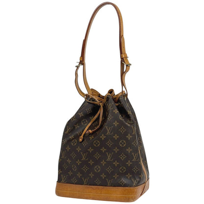 Louis Vuitton Noe Shoulder Drawstring Bag Monogram Brown