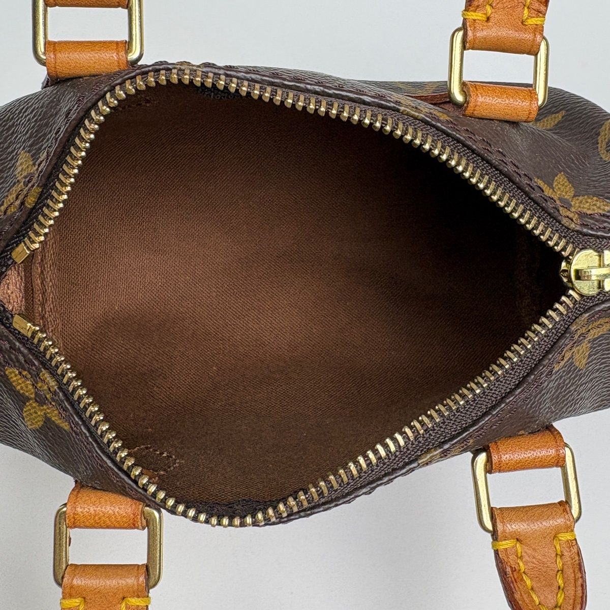 Louis Vuitton Mini Speedy Shopping Handbag Monogram Brown — view 8