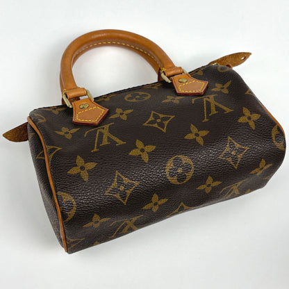 Louis Vuitton Mini Speedy Shopping Handbag Monogram Brown — view 2