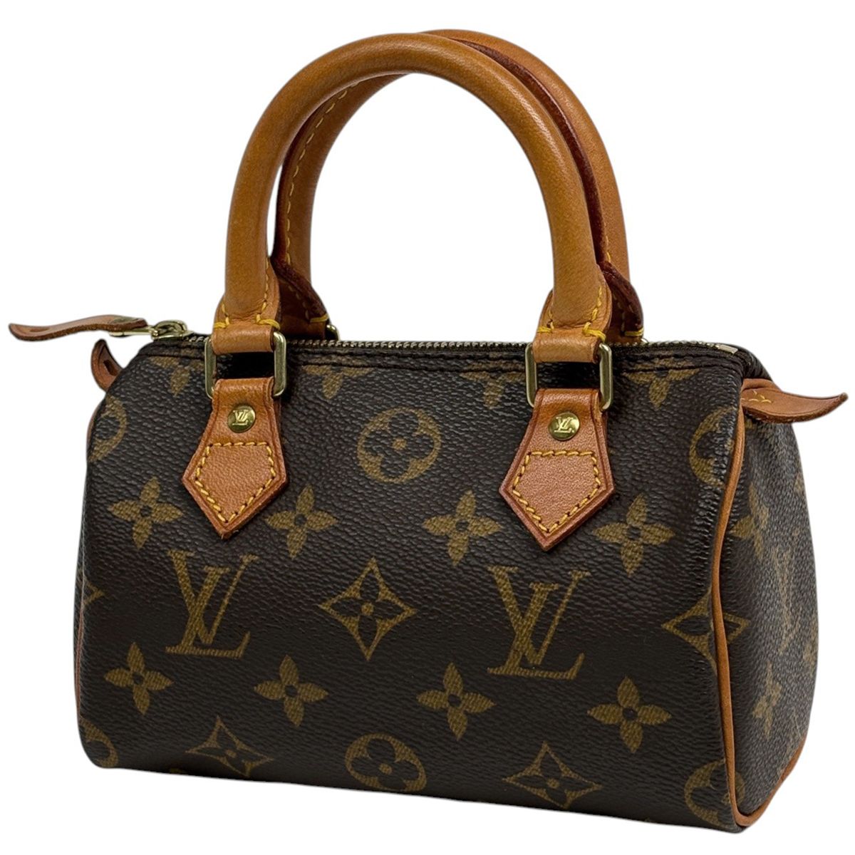 Louis Vuitton Mini Speedy Shopping Handbag Monogram Brown