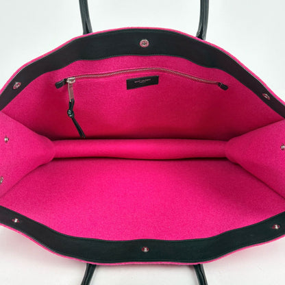 Saint Laurent Rive Gauche Tote Felt Pink Black — view 7