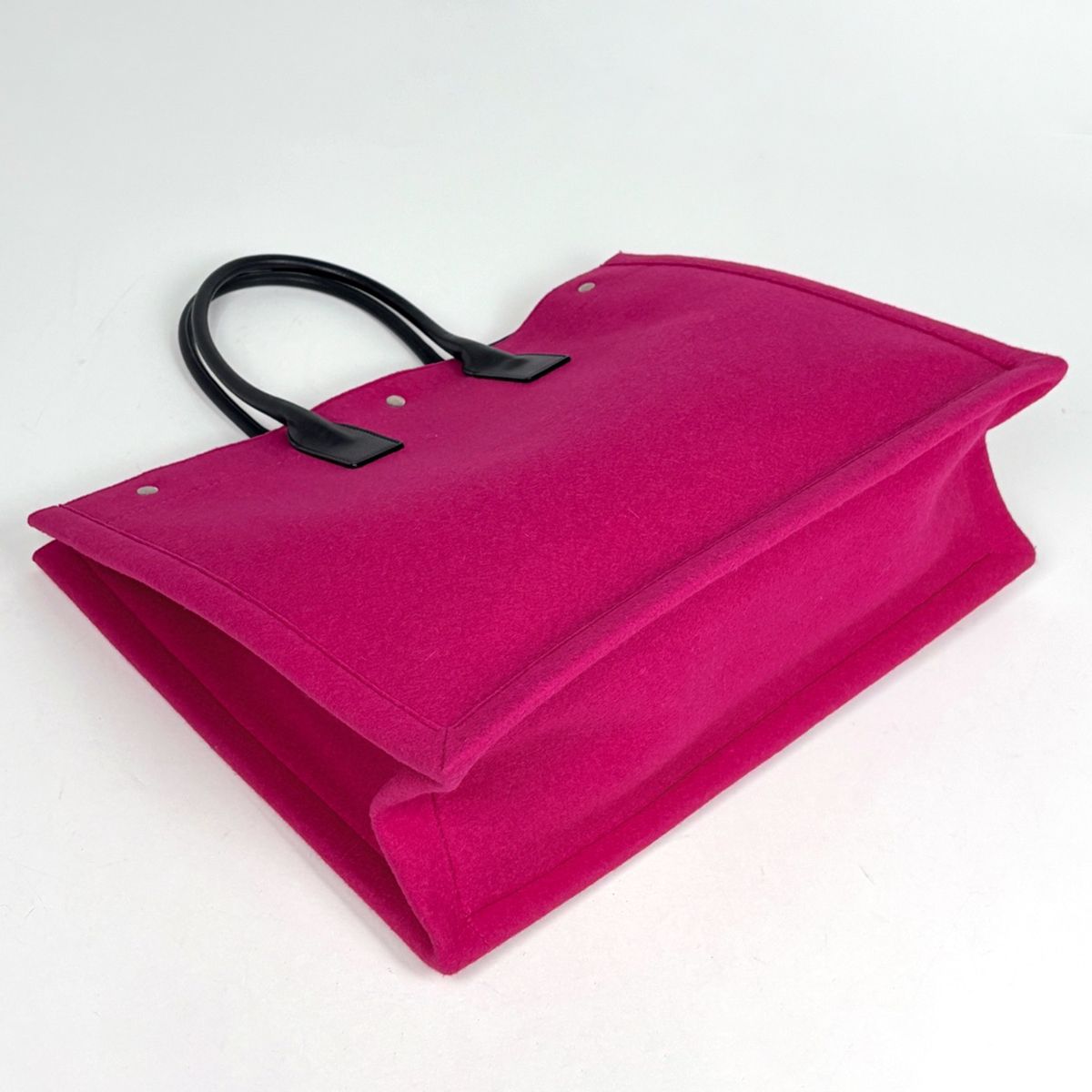 Saint Laurent Rive Gauche Tote Felt Pink Black — view 2