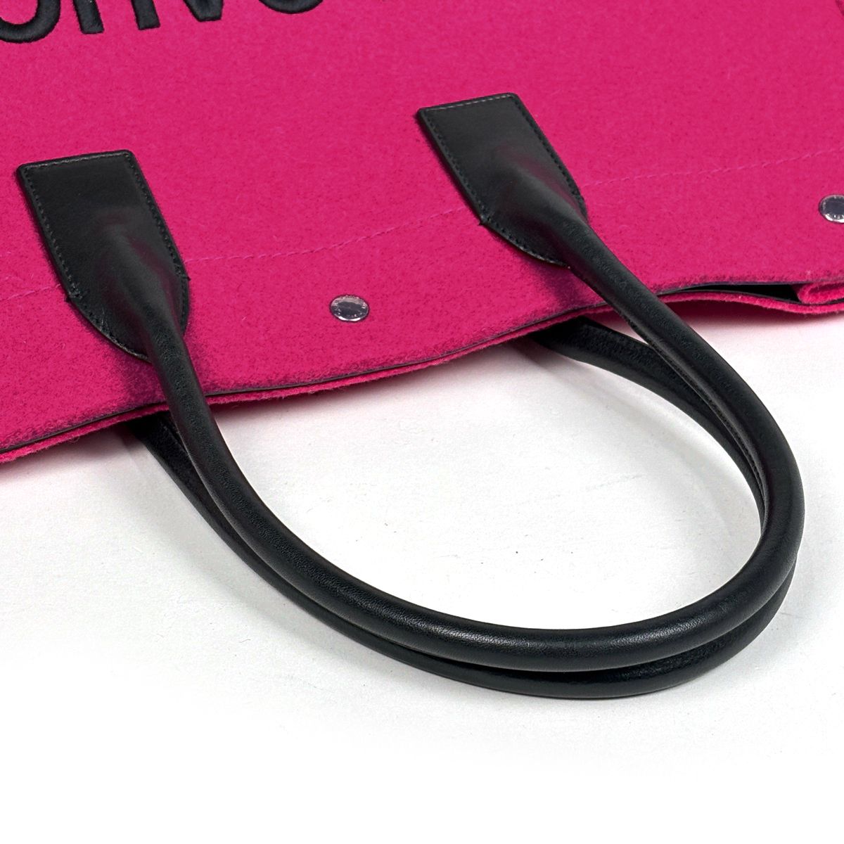 Saint Laurent Rive Gauche Tote Felt Pink Black — view 5