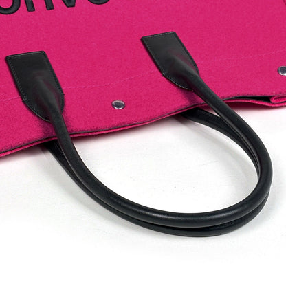 Saint Laurent Rive Gauche Tote Felt Pink Black — view 5