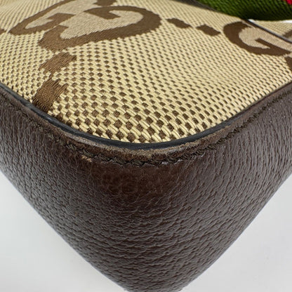 Gucci Jumbo GG Messenger Bag Sherry Line Web Canvas Beige Brown — view 3