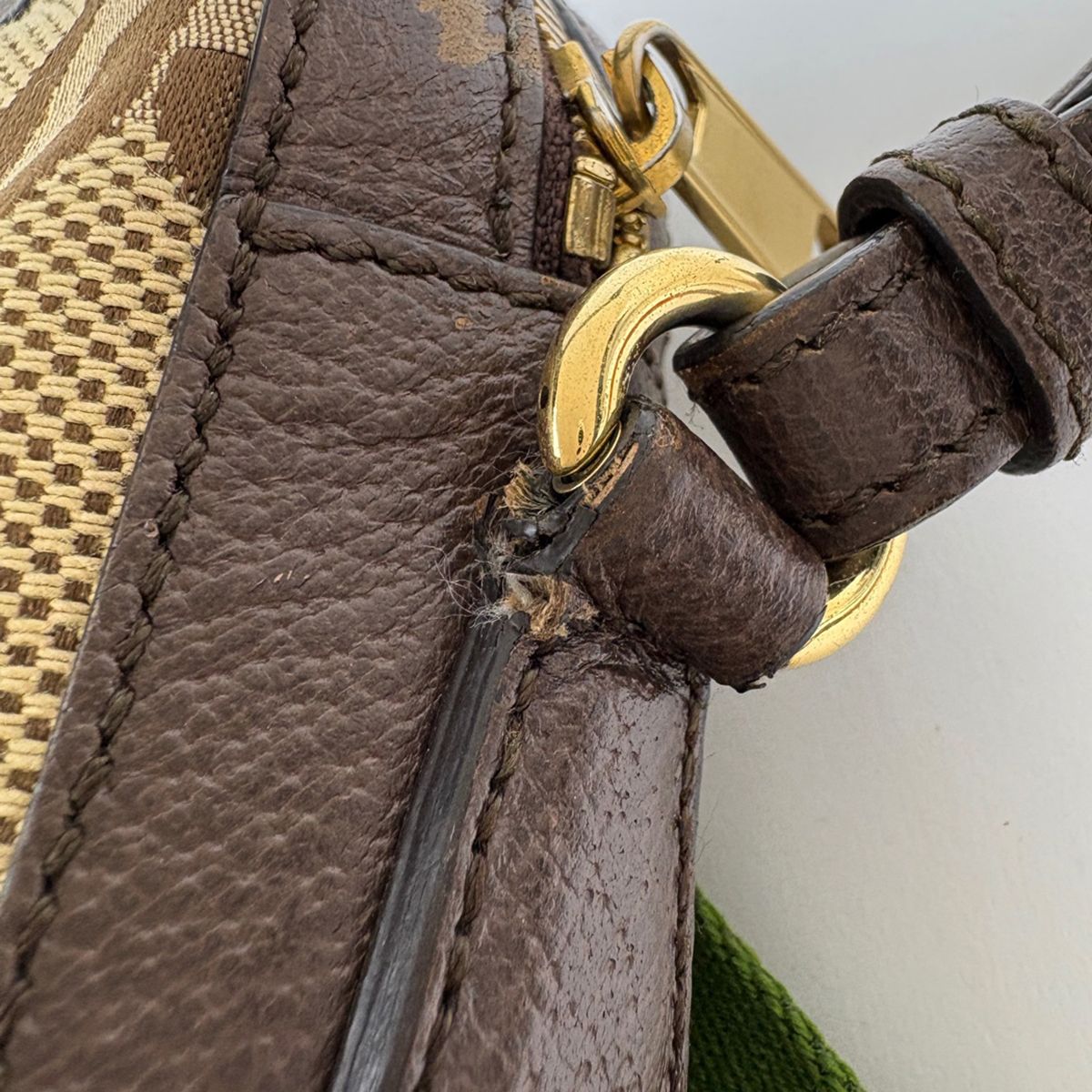 Gucci Jumbo GG Messenger Bag Sherry Line Web Canvas Beige Brown — view 5