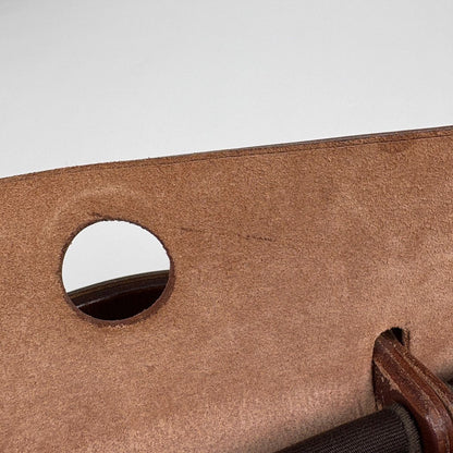 Hermes Herbag PM 2-Way Handbag Toile Officier Brown Natural — view 9