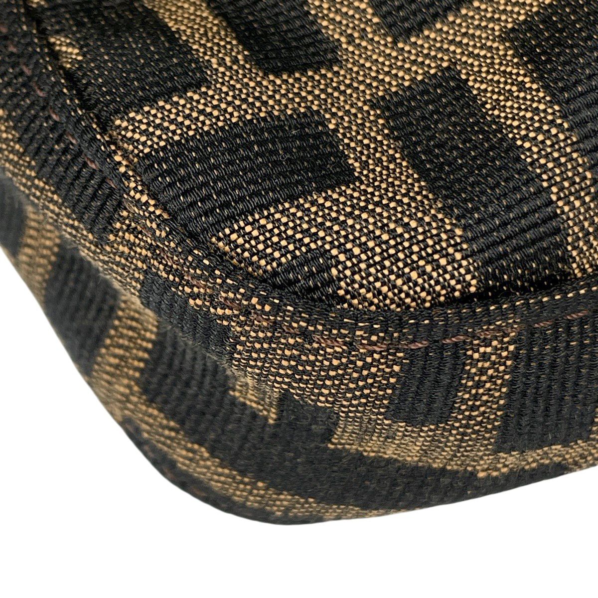 Fendi Zucca Pattern Mamma Baguette Shoulder Bag Canvas Brown — view 3