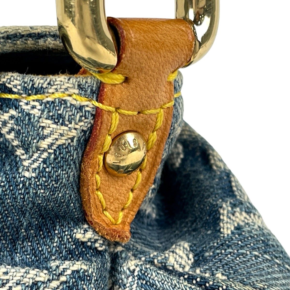 Louis Vuitton Mini Pleaty Shoulder Bag Monogram Denim Blue — view 5