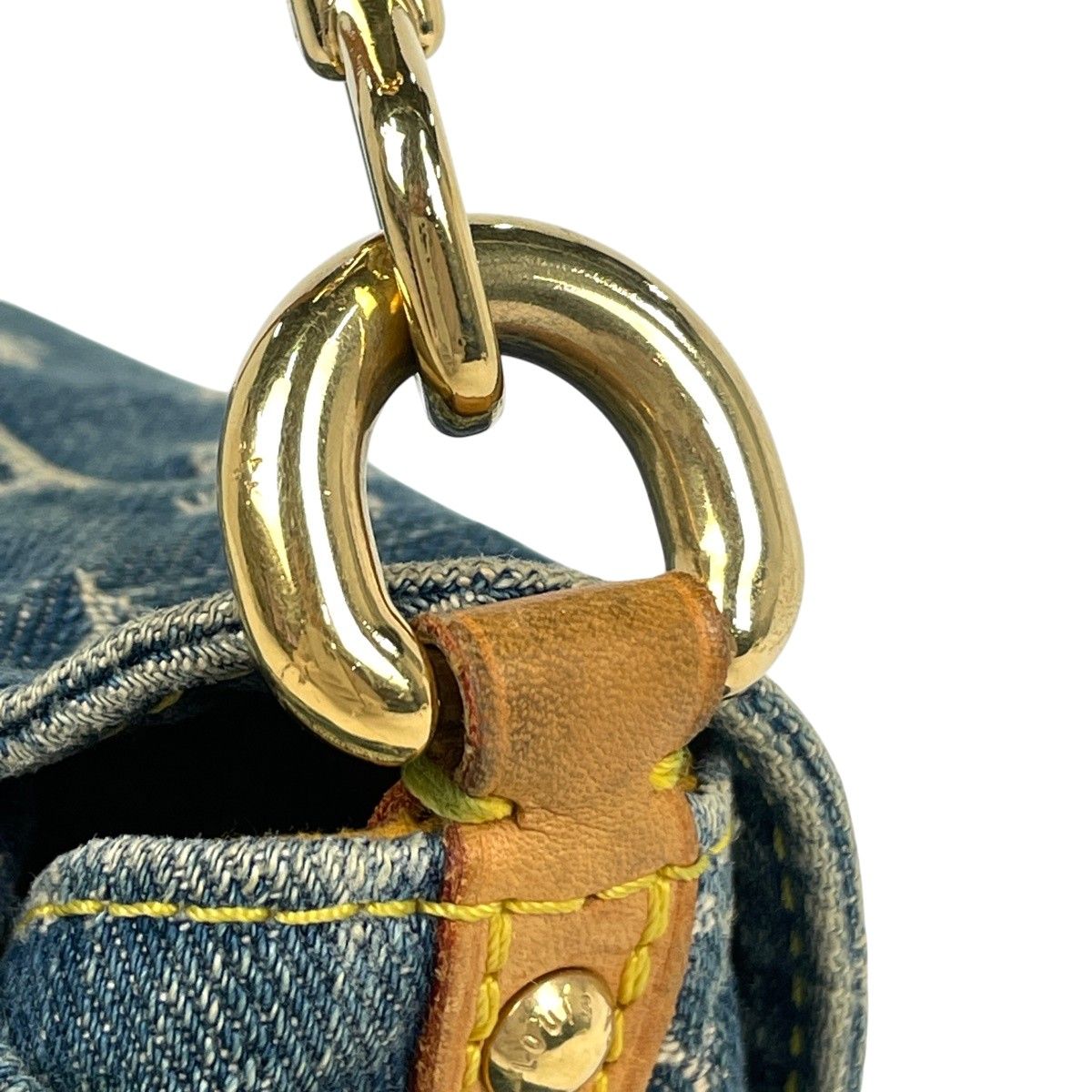 Louis Vuitton Mini Pleaty Shoulder Bag Monogram Denim Blue — view 6