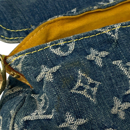 Louis Vuitton Mini Pleaty Shoulder Bag Monogram Denim Blue — view 9