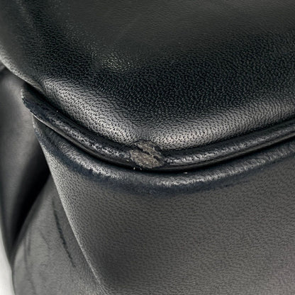 Chanel CC Logo Chain Tote Leather Black — view 3