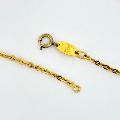 Chanel CC Logo Chain Necklace CC Mark Gold Plated — view 3