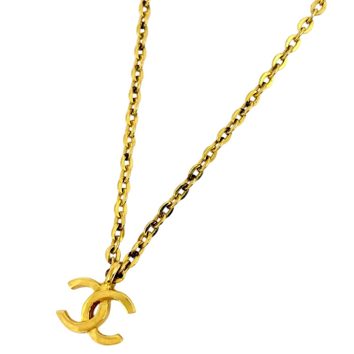 Chanel CC Logo Chain Necklace CC Mark Gold Plated