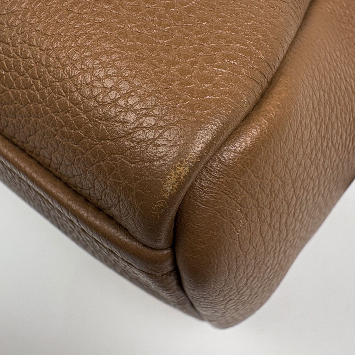 Prada Logo 2-Way Shoulder Bag Leather Brown — view 3