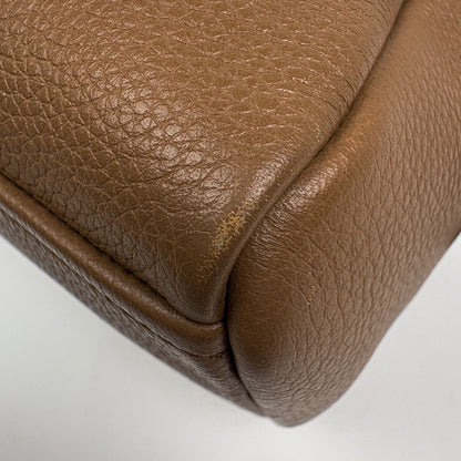 Prada Logo 2-Way Shoulder Bag Leather Brown — view 3