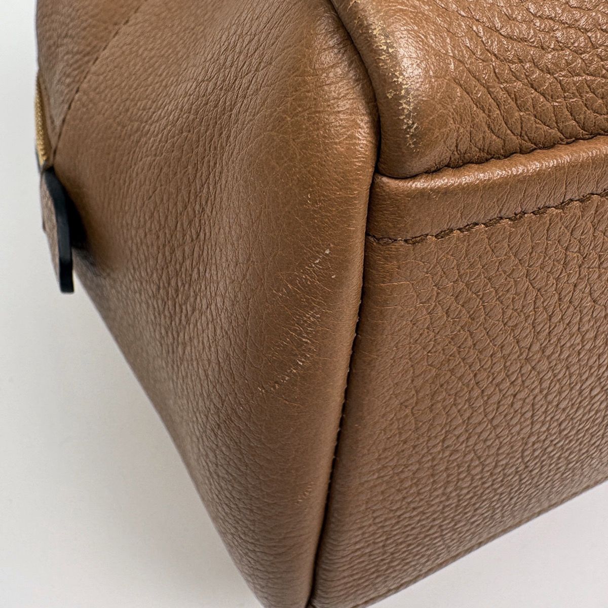 Prada Logo 2-Way Shoulder Bag Leather Brown — view 4