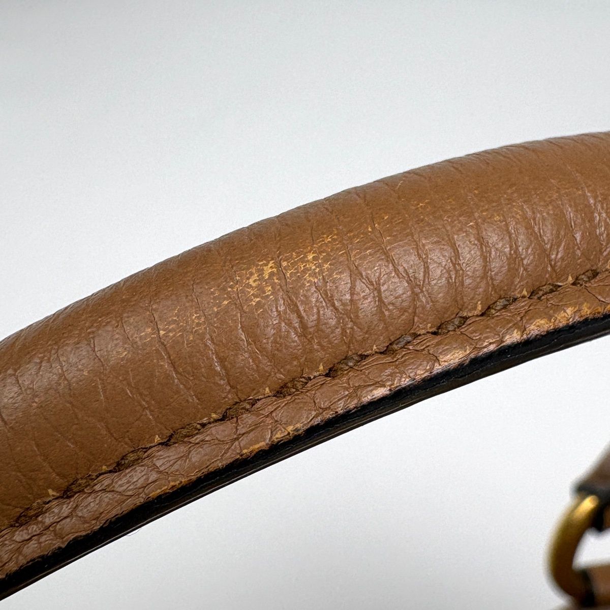 Prada Logo 2-Way Shoulder Bag Leather Brown — view 5