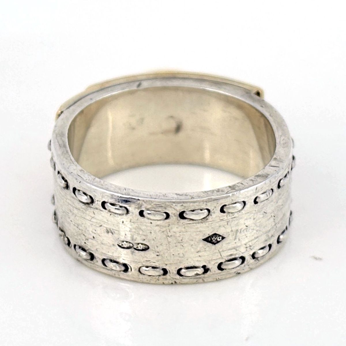 Hermes Cadena Motif Ring 925 Sterling Silver