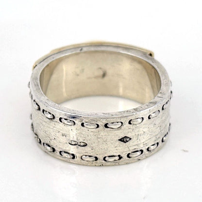 Hermes Cadena Motif Ring 925 Sterling Silver