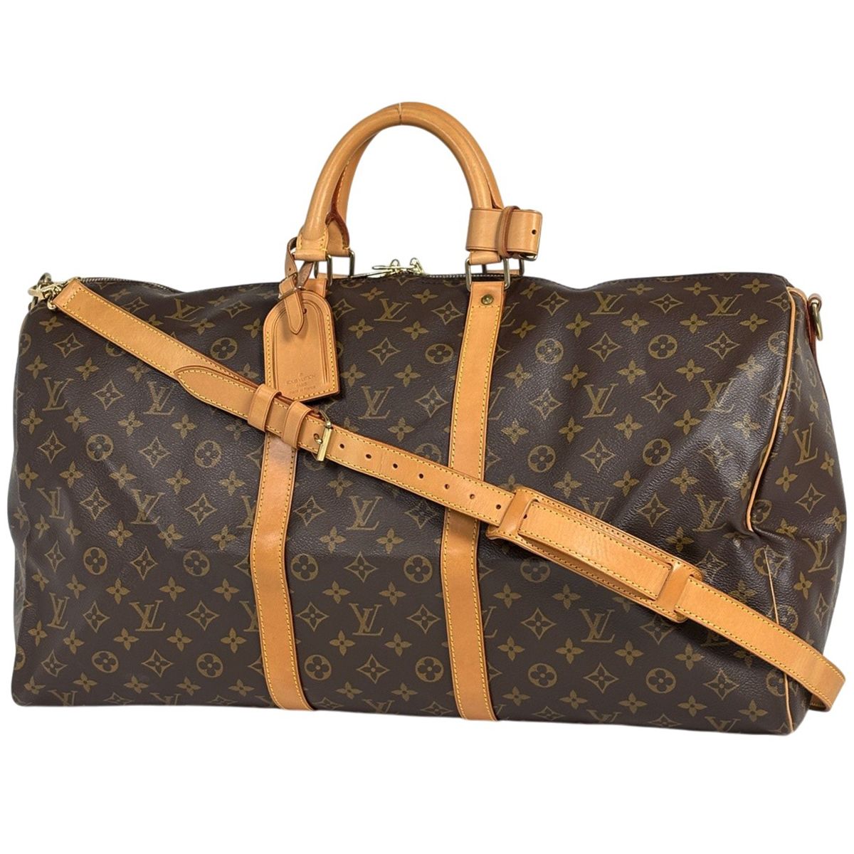Louis Vuitton Keepall Bandouliere 55 Boston Bag Monogram Brown