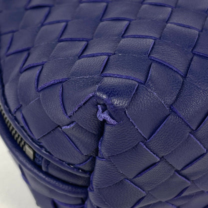 Bottega Veneta Intrecciato Pouch Makeup Leather Purple — view 3