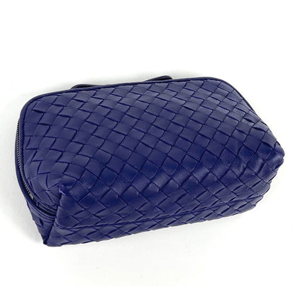 Bottega Veneta Intrecciato Pouch Makeup Leather Purple — view 2